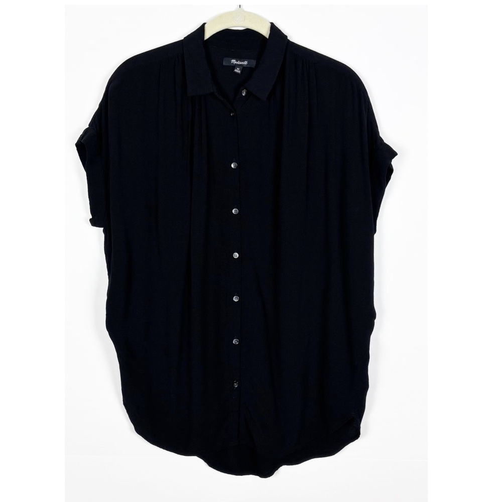 Madewell Central Drapey Shirt Black Size XS - Picture 11 of 11
